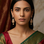 Opulent Crimson Sparkle Earrings