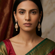 Opulent Crimson Sparkle Earrings
