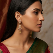 Opulent Crimson Sparkle Earrings