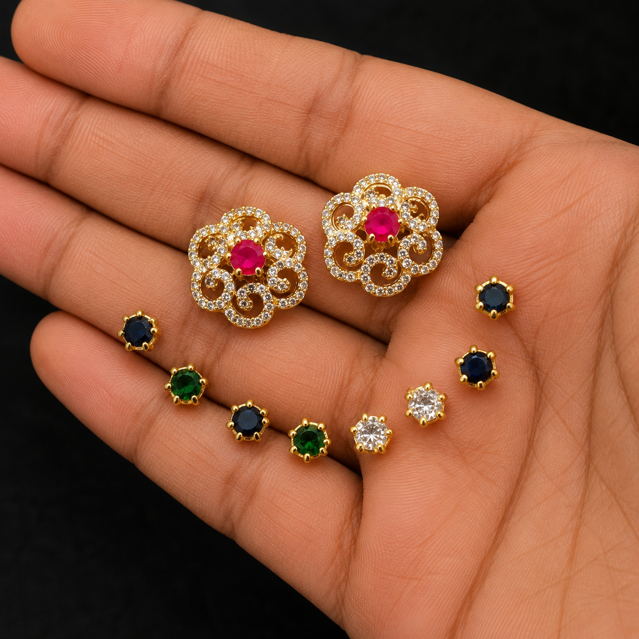 Radiant Rainbow Charm Earrings