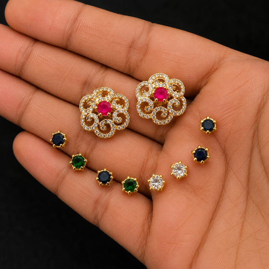 Radiant Rainbow Charm Earrings