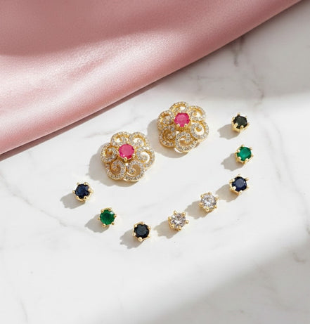 Radiant Rainbow Charm Earrings
