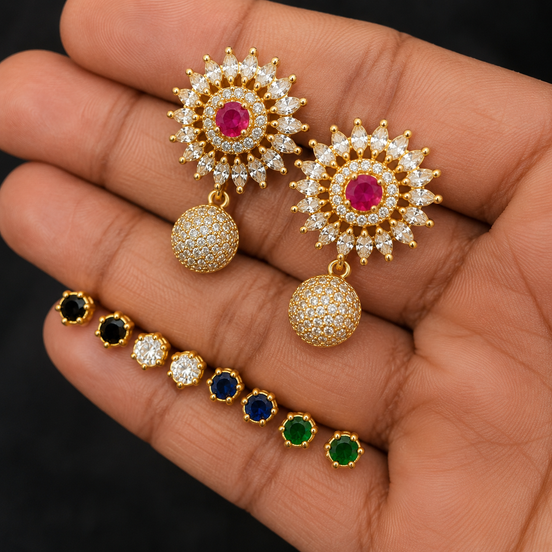 Radiant Mosaic Glam Earrings