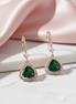 Triangle Rose Gold Hook Back Earrings