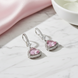 Triangle Rhodium Hook Back Earrings