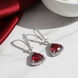 Triangle Rhodium Hook Back Earrings