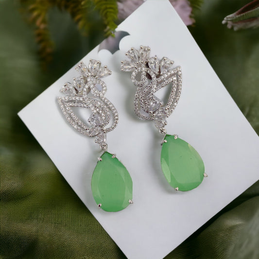 Green Gemstone Delight Earrings - Opal Touch