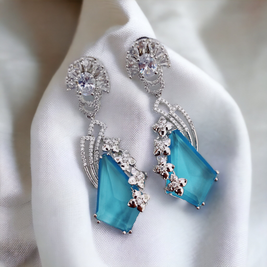 Opal Touch - Grey Elegance Earrings - Earrings