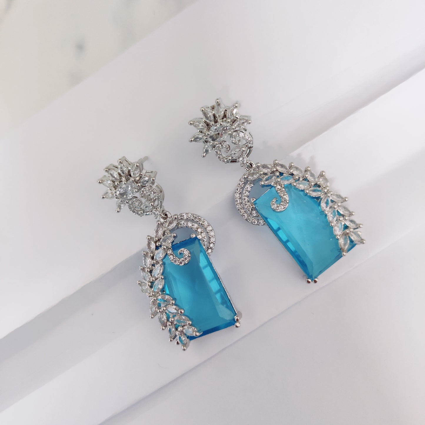 Blue Turquoise Delight Earrings - Opal Touch