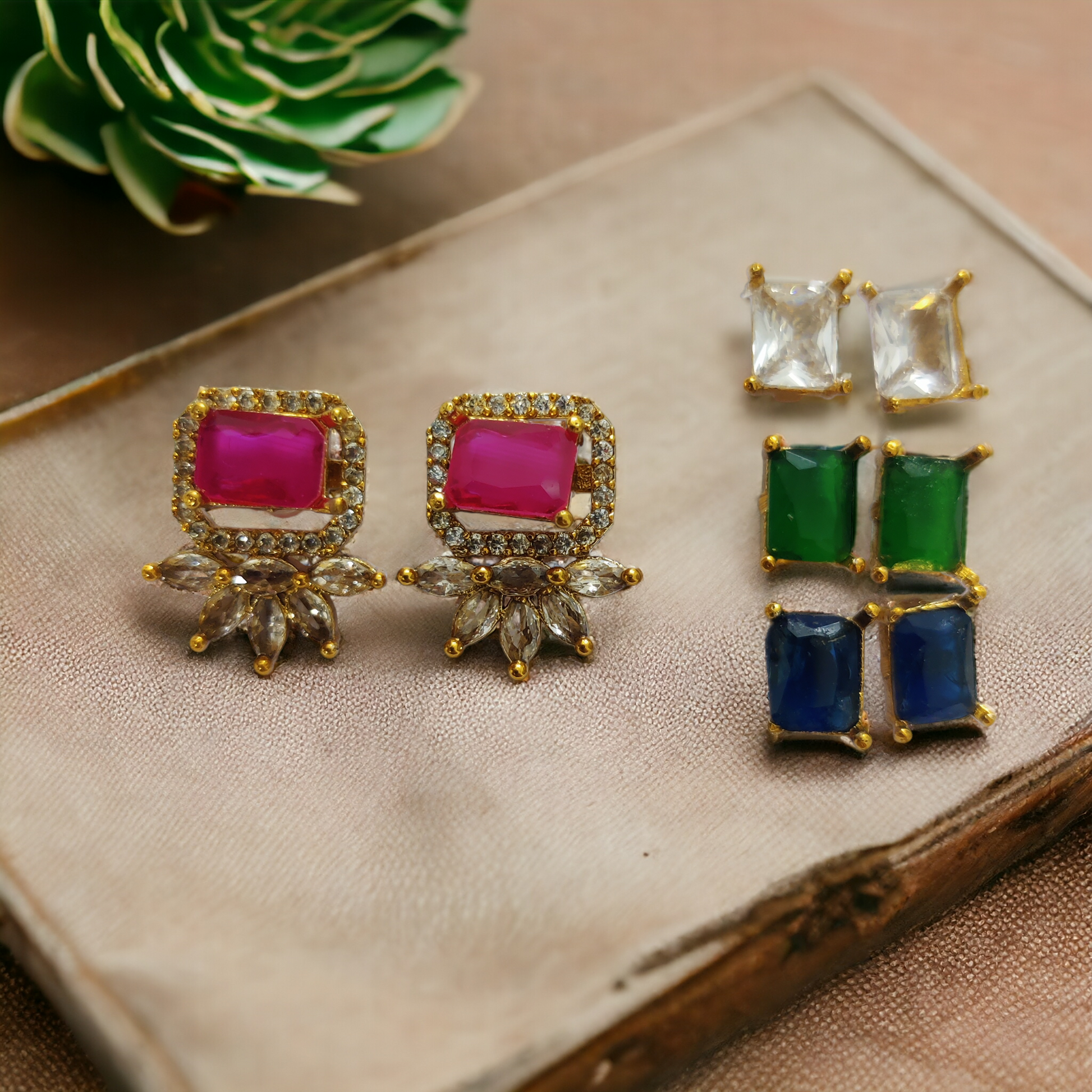 Changeable Matte Square Studs