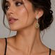 Rhodium Plated American Diamond Teardrop Dangle Earrings with Pear Cut Stone