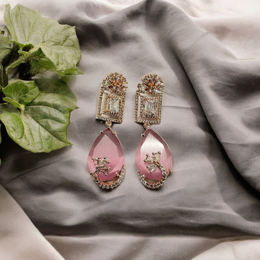 Mystic Rose Gold Plated Earrings - Opal Touch