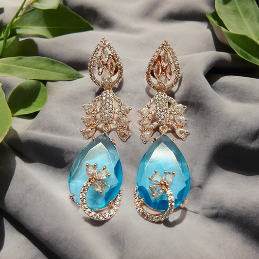 Ethereal Whisper Rose Gold Earrings - Opal Touch