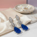 Statement Drop Earrings with Teardrop Stone & CZ Detailing