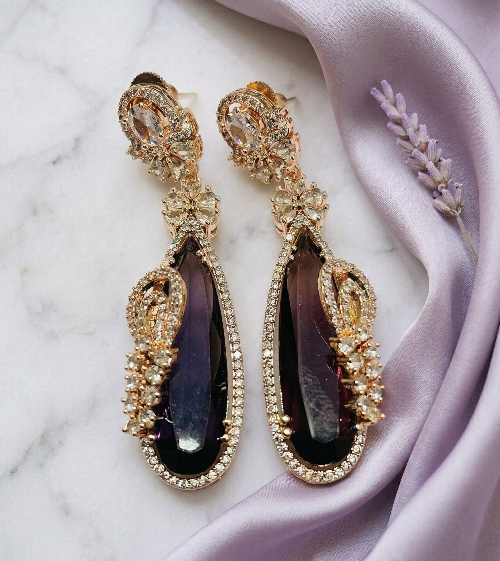 Forest Enchantment Rose Gold Earrings