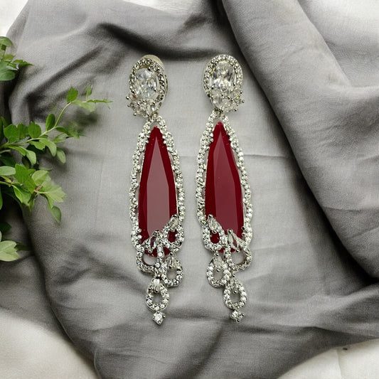 Opal Touch - Scarlet Symphony Earrings - Earrings