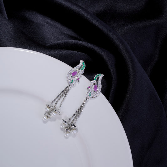 Twilight Sparkle Peacock Earrings - Opal Touch