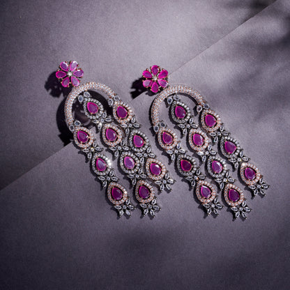 Opal Touch - Blush Glow Dangler Earrings - Earrings