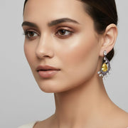 Enchanted Dew Black Plated Earrings