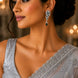 Leaflet Enchanted Rhodium Plated Earrings
