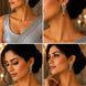 Leaflet Enchanted Rhodium Plated Earrings