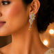 Leaflet Enchanted Rhodium Plated Earrings