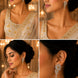Leaflet Enchanted Rhodium Plated Earrings