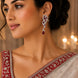 Leaflet Enchanted Rhodium Plated Earrings