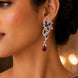 Leaflet Enchanted Rhodium Plated Earrings