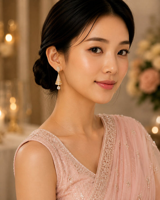 Enchanted Conical Gold Plated Earrings