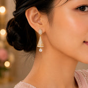 Enchanted Conical Gold Plated Earrings
