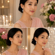 Enchanted Conical Rhodium Plated Earrings