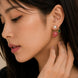 Ocean Rose Petals Gold Plated Earrrings