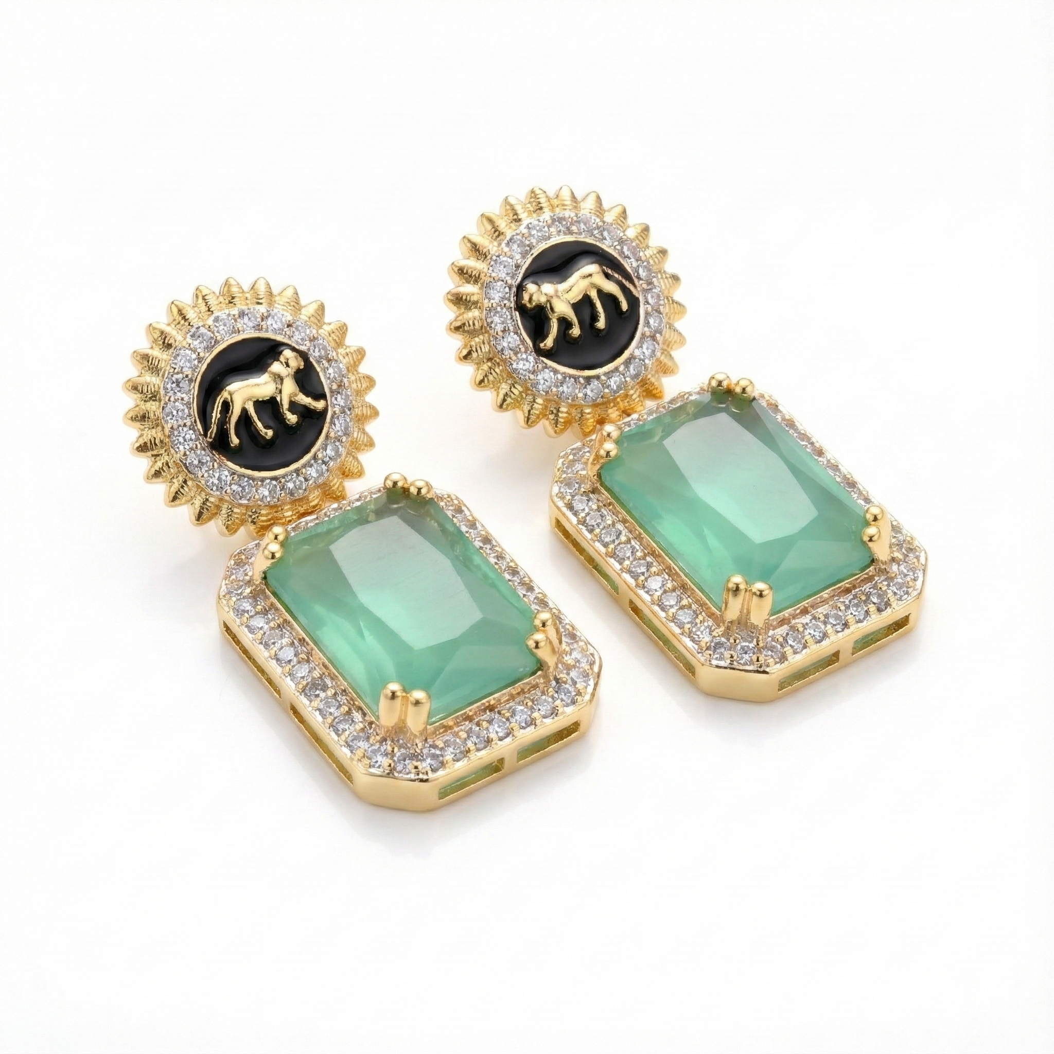 Wild Aura Gold and Silver Plated Earrings Drops