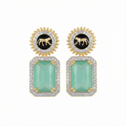 Wild Aura Gold and Silver Plated Earrings Drops