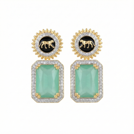 Wild Aura Gold and Silver Plated Earrings Drops