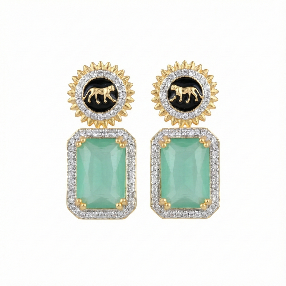Wild Aura Gold and Silver Plated Earrings Drops