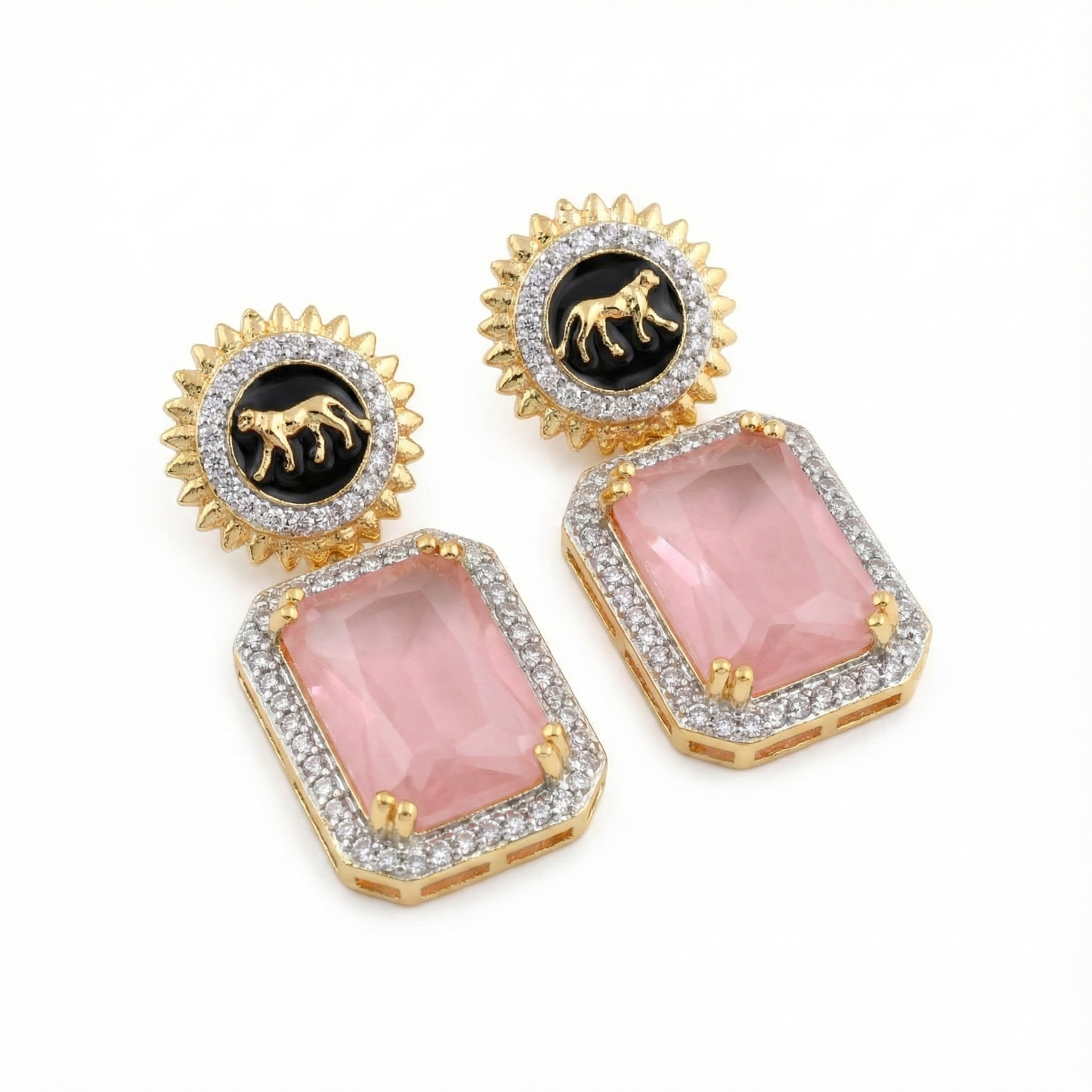 Wild Aura Gold and Silver Plated Earrings Drops
