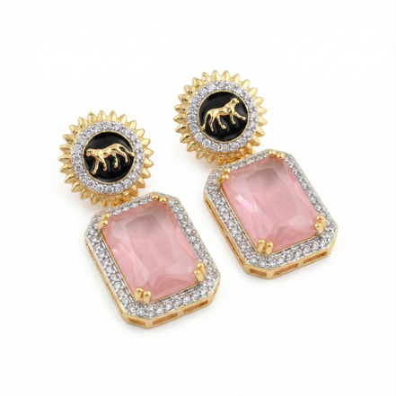 Wild Aura Gold and Silver Plated Earrings Drops