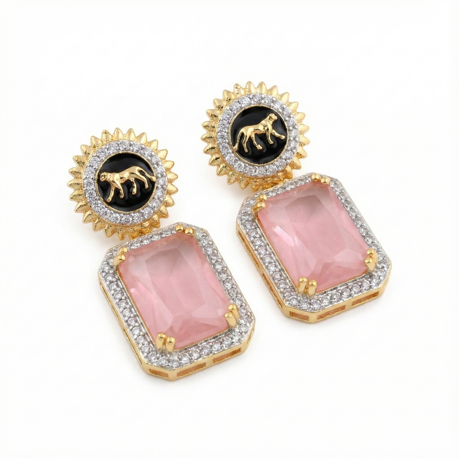 Wild Aura Gold and Silver Plated Earrings Drops
