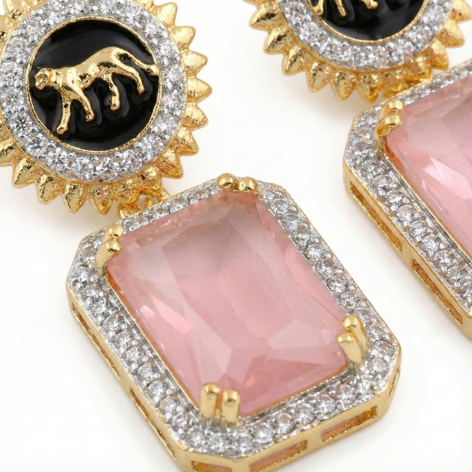 Wild Aura Gold and Silver Plated Earrings Drops