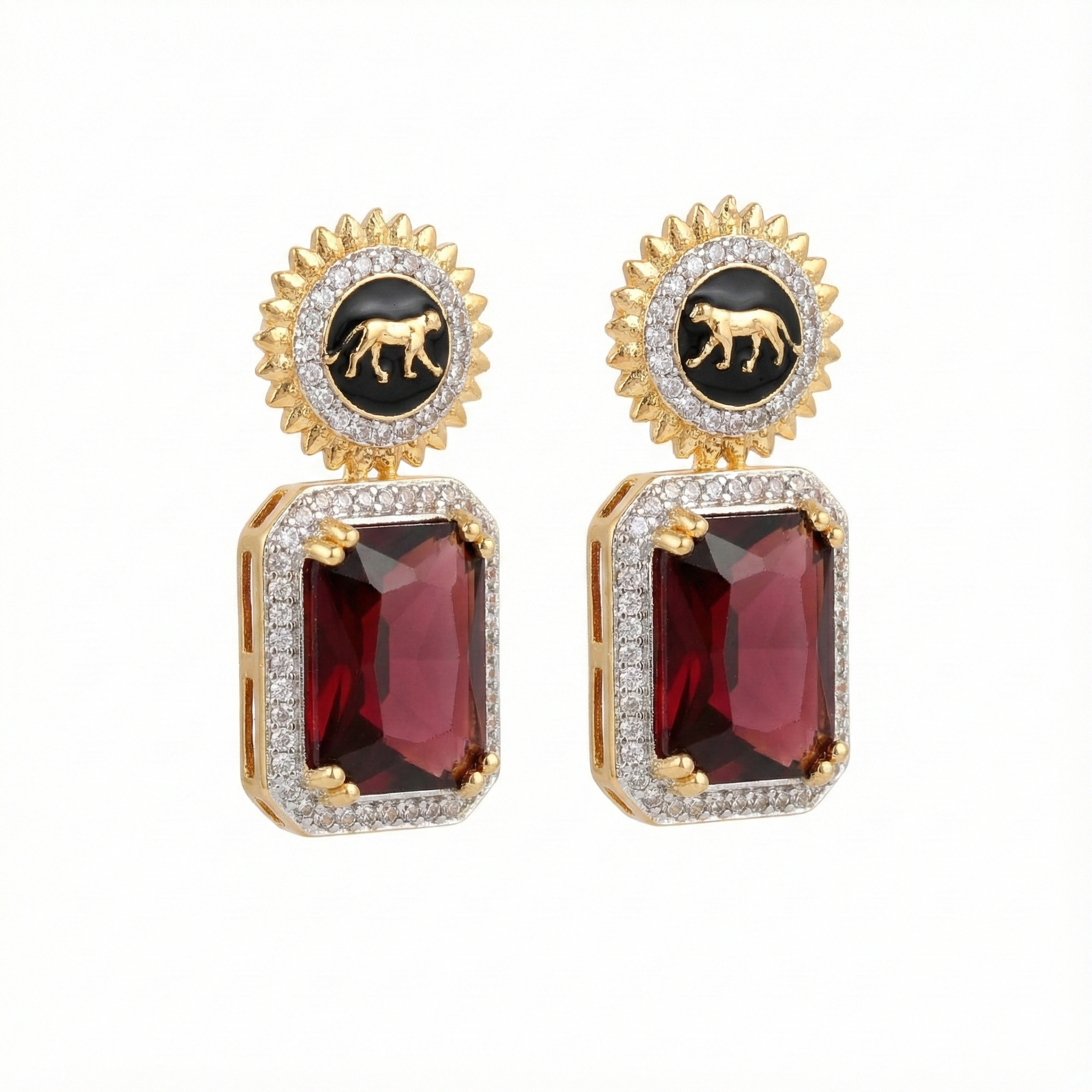 Wild Aura Gold and Silver Plated Earrings Drops