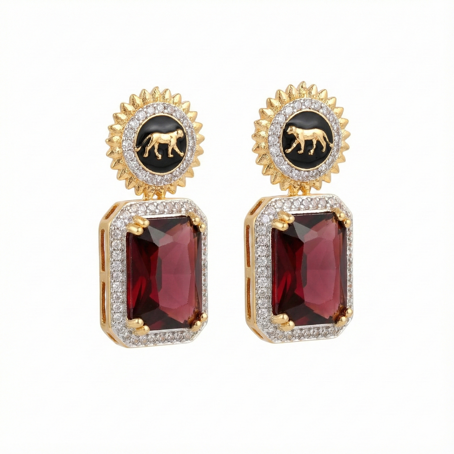 Wild Aura Gold and Silver Plated Earrings Drops