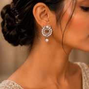 Silvershine Empress Rhodium Plated Drops