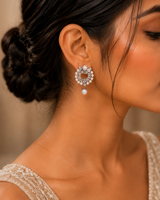 Silvershine Empress Rhodium Plated Drops