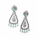 Rhodium-Plated American Diamond Drop Earrings