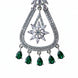 Rhodium-Plated American Diamond Drop Earrings