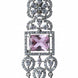 American Diamond Long Rhodium Plated Dangle Earrings