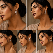 Rhodium-Plated Cubic Zirconia & Pearl Feather Earrings