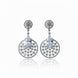 Rhodium Plated American Diamond Stones Dangler Earrings